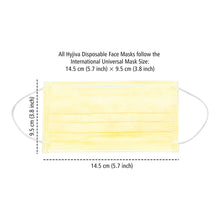 Load image into Gallery viewer, Disposable 3-ply Face Mask for Children - Yellow