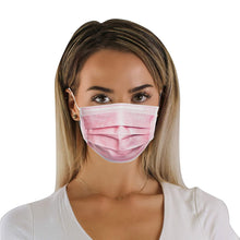 Load image into Gallery viewer, Disposable 3-ply Face Mask - Pink