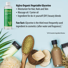 Load image into Gallery viewer, Hyjiva Organic Vegetable Glycerine - 100% Pure & Natural, Odourless, Ideal for Face Hair & Skin Care, 250g