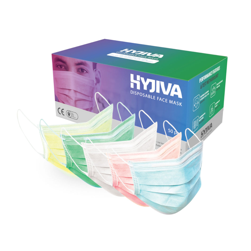 Disposable 3-ply Face Mask - Assorted