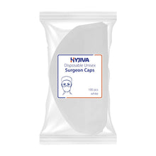 Load image into Gallery viewer, Hyjiva Disposable Surgeon Cap - 25 gsm, Non-woven Fabric, Elastic, 100 pcs - Head Cover for Hospital/Industry (White)…
